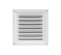 Grille de retour d'air carrée moderne - Couvercle de ventilation CVC en maille métallique for installation au plafond/au mur(White,30-30cm)