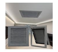 Grille de retour d'air de 55,9 x 61 cm - Couvercle d'aération AC, face plate amovible pour paroi latérale et plafond, entrée d'air froid, ouverture de conduit gris, design élégant et fonctionnel pour