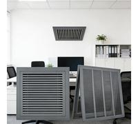 Grille de retour d'air en aluminium 55,9 x 76,2 cm - Couvercle de conduit pour plafond et mur latéral, préfiltre en maille lavable, grille CVC silencieuse pour un usage domestique, finition grise