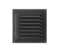 Grille de retour d'air for système CVC - Couvercle d'aération carré en maille métallique for ventilation intérieure(Black,20-20cm)