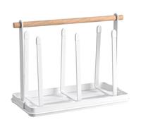Grille de séchage pour bouteilles et tasses en fer de 9,45 pouces | Support antidérapant avec plateau, organisateur de plan de travail de cuisine pour utilisation de 6 tasses,