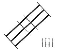 vidaXL Grille de fenêtre 116 x 45 cm Noir en acier enduit de poudre