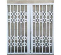 Grille de sécurité pliable personnalisable anti-effraction avec verrou à dégagement rapide pour chambre/bureau réglable Blanc 60 x 120 cm Protection de fenêtre