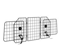 PawHut Grille de séparation Voiture pour Chien Pliable barrière de Chien pour Voiture Grille de Protection pour Chien Voiture Largeur Ajustable 93 à 150 cm, Universelle pour Appui-tête, Noir