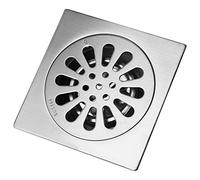 Grille de Siphon de Sol Carré, Siphon Anti Odeur Salle de Bain Au Sol, Drain de Sol de Douche Anti Odeur avec Couvercle Amovible, Couvercle de Siphon de Sol en Acier Inoxydable(