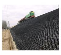 Grille de sol en gravier en polyéthylène haute densité | Contrôle de l'érosion élevé de 10,2 cm/5,1 cm pour stabilisation des allées, berges de rivière et sol | Stabilisateur de pente robuste 3 x 3 m