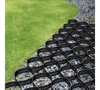 Grille de sol en plastique pour allées, chemins et pentes - Solution perméable durable pour pavés de gravier et aménagement paysager, support robuste pour surfaces extérieures
