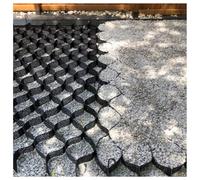 Grille de sol haute densité 5 cm extensible et pliable pour pavage d'herbe et de gravier pour patios, allées, feux de stationnement, chemins de véhicules (4 x 10 m)