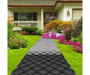 Grille de sol robuste pour stabilisation du gravier 4 x 8 m / 13x26ft Grilles de contrôle de la boue pour allées et zones de stationnement Solution d'aménagement paysager durable