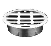 Grille de sol ronde - 1 pièce - Acier inoxydable - Anti-blocage et drainage rapide - Toit extérieur DISTRIBUTEUR SACS DE DEJECTION