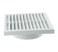 Grille de sortie d'air pour ventilateur d'échappement et grille d'aération de sèche-linge avec barrière anti-insectes en maille d'acier et construction en polypropylène résistant aux intempéries (125