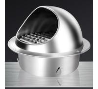 Grille de sortie ronde en acier inoxydable for évent d'échappement extérieur Aération(130mm)