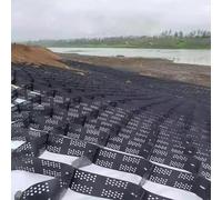 Grille de soutien du sol en nid d'abeille pour contrôle de l'érosion pour talus de rivière, allée extérieure et stabilisateur de gravier disponible en tailles de 0,9 à 9,1 m