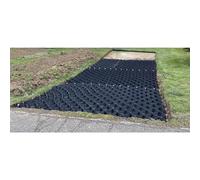 Grille de stabilisation de gravier en nid d'abeille pour allées de stationnement et terrasses, grilles de sol en béton pour soutien du sol, contrôle des pierres de pois et du sable (8,8 x 8,8 m)