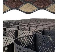 Grille de stabilisation extensible en polyéthylène, polyéthylène haute densité, installation facile pour allées et jardins, capacité de charge de 855 kg par m²