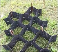 Grille de stabilisation murale de jardin de 5,1 cm de haut, grille durable pour garage, allée, gravier, aménagement paysager, parkings, 2 x 9 m