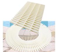 Grille de trop-plein pour piscine - Couvercle de caniveau en plastique pour une évacuation efficace de l'eau - Grille de jonction (100 x 25 x 2,4 cm) pour la sécurité et l'entretien de la pi