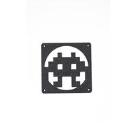 Grille de ventilateur 120 mm/140 mm, grille de ventilateur, avec design Space Invader, couverture d'impression 3D, pour ventilateur et boîtier, orange, 140 mm