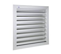Renson Grille de ventilation F1 41122 – 200 x 200 mm aluminium gris, moustiquaire inox