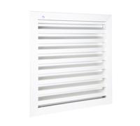 Grille de ventilation 200x200mm aluminium blanc RAL9010 - RENSON - 411226