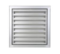 Renson Grille de ventilation F1 41122 – 200 x 200 mm aluminium gris, moustiquaire inox