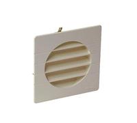 Grille de ventilation à encastrer extérieur pour tubes PVC 100mm coloris sable - - 1GETM100