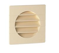 Grille de ventilation à encastrer extérieur pour tubes PVC 100mm coloris sable - NICOLL - 1GETM100