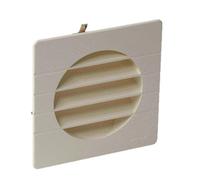 Grille de ventilation à encastrer extérieur pour tubes PVC D 80mm coloris sable - NICOLL - 1GETM80