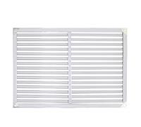 Grille de Ventilation Aluminium, Aérateur Murale Intérieur Extérieur, Grille d’Aération Antirouille avec Lames Horizontales, Cache Aération Design pour Maison, Salon, Cuisine(White,60x150 cm)