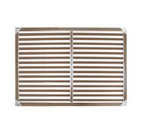 Grille de Ventilation Aluminium, Aérateur Murale Intérieur Extérieur, Grille d’Aération Antirouille avec Lames Horizontales, Cache Aération Design pour Maison, Salon, Cuisine(Light walnut,60x60 cm)