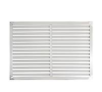 Grille de Ventilation Aluminium, Aérateur Murale Intérieur Extérieur, Grille d’Aération Antirouille avec Lames Horizontales, Cache Aération Design pour Maison, Salon, Cuisine(Silver,60x150 cm)