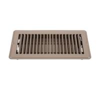 Grille de Ventilation au Sol 4x10 en Aluminium à Débit Réglable | Pose Encastrée Affleurante, Bords Arrondis et Lames Inclinées, pour Conduits Hvac Centraux et Sols Carrelés