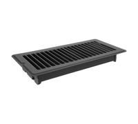 Grille de Ventilation au Sol 4x10 en Aluminium Noir à Encastrer | Volet Réglable, Surface Affleurante et Bords Lisses, Compatible Bouches de Chauffage et Climatisation