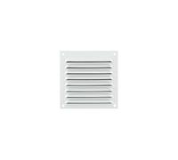 Grille de ventilation AUTOGYRE 100 x 100 mm aluminium Blanc RAL 9010 moustiquaire