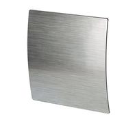 Grille de ventilation avec façade design interchangeable - Diamètre : 100 mm - Diamètre : 100 mm - Argent brossé