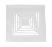 Grille de Ventilation Blanche 26,5x26,5cm pour Salle de Bain | Plastique PP ABS, Panneau à Ressort Intégré, Montage Plafond ou Mur, Profil Carré Mat, Entretien Facile, Évacuation