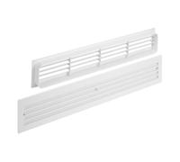 Grille de Ventilation BRISE 457 x 92 x 17 mm Blanc bilatérale antivue Perforation à Fente Aération Porte Ventilation de