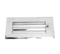 Grille de Ventilation Carrée 300 x 150 mm, 3 Fentes, Acier Inoxydable 316 - Commande Manuelle, Fermeture Étanche, Idéale Bateaux et Camping - cars