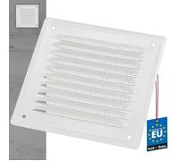 KOTARBAU® Grille De Ventilation Carrée - Acier - 16.5x16.5 cm - Grille D'Aération - avec Protection Anti-Insectes - Résistante à la Corrosion - Blanc