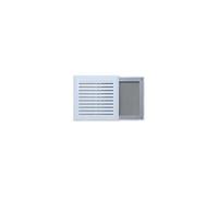 Grille de ventilation carrée Autogyre Elegance 172x172 mm blanche moustiquaire grise