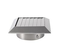 Grille de ventilation, clapet anti-retour en acier inoxydable, grille de protection contre les intempéries (100 mm)