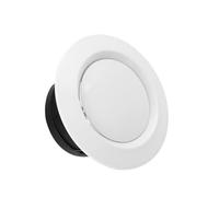 Grille de ventilation d'air réglable, conduit rond, trou de plafond, mur, grille d'aération en ABS, persienne, sortie d'air de cuisine, salle de bain, système frais pour soffite(Type A-100mm)