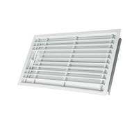 Grille de ventilation de voûte avec large cadre de montage - CB-tec blanc, 49 x 19 cm