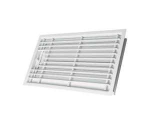 Grille de ventilation de voûte avec large cadre de montage - CB-tec blanc, 49 x 27 cm