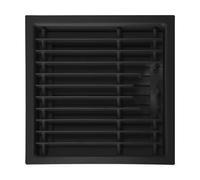 Grille de ventilation de voûte avec large cadre de montage - CB-tec Noir, 49 x 49 cm