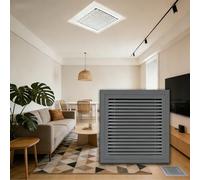 Grille de Ventilation élégante en Aluminium Gris 16 x 46 - Grille de Ventilation antirouille pour plafonds et Murs, Ventilation Durable pour Chauffage et climatisation, Installation et Entre