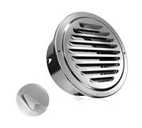 Grille De Ventilation En Acier Inoxydable 100 120 150 200 300 mm Argenté Capot De Sortie D'air Grille Aeration De Tuyau D'échappement avec Filet Anti-Insectes pour Maisons Bureau(80mm/3.2in)