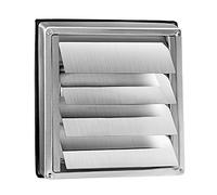 Grille de ventilation en acier inoxydable - 100 mm, 125 mm, 150 mm - Lamelles mobiles