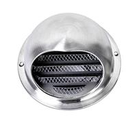 Grille De Ventilation En Acier Inoxydable 304, Grille D'Aération Ronde Ø60-300mm, Protection Contre Les Intempéries, Mural Bouches D'aération Pour Bureau, Cuisine, Salle De Bain ( Color : Silver , Siz