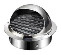 Grille De Ventilation en Acier Inoxydable, Bouche De Ventilation Ronde avec Moustiquaire Lamelles D'aération pour Sortie d'air pour Hottes D'Aspiration, Ventilations 50-300 Mm De Diamètre(140mm)
